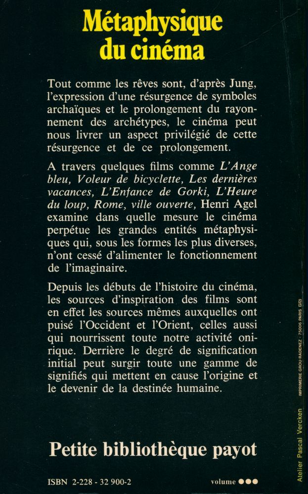 『Métaphysique du cinéma』 3