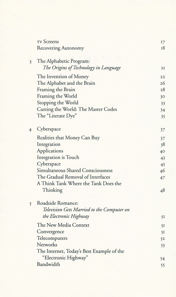 『The Skin of Culture : Investigating the New Electronic Reality』 3