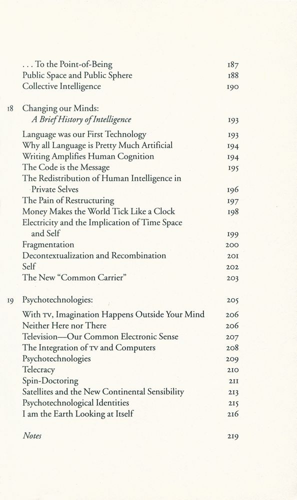 『The Skin of Culture : Investigating the New Electronic Reality』 8