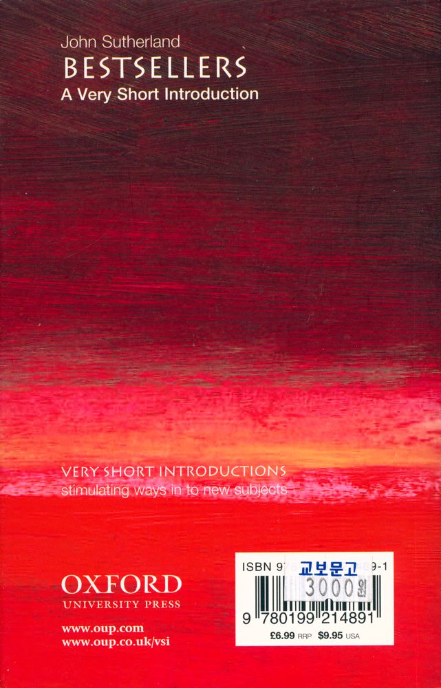 『BESTSELLERS : A Very Short Introduction』 3