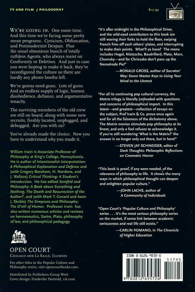 『More Matrix and philosophy : revolutions and reloaded decoded』 4