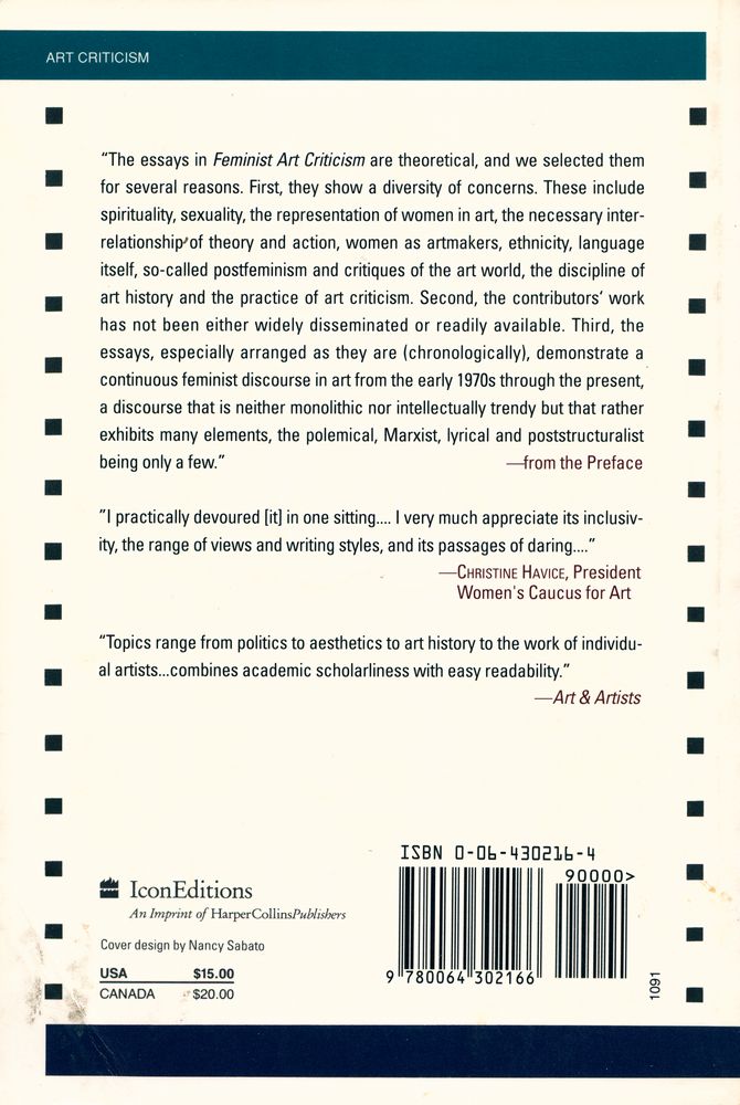 『FEMINIST ART CRITICISM : AN ANTHOLOGY』 4