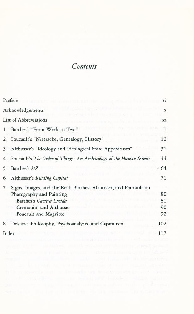 『Reading knowledge : an introduction to Barthes, Foucault and Althusser』 2