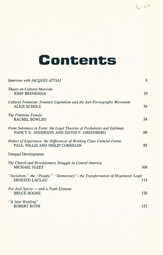 『SOCIAL TEXT』 7 SPRING AND SUMMER 1983 2