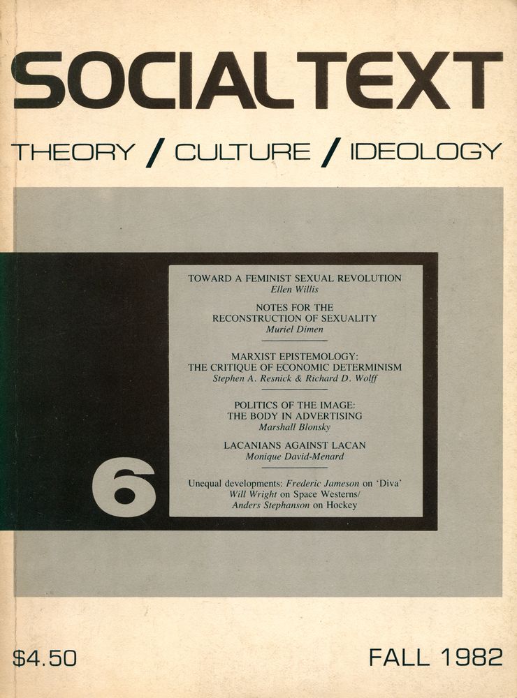 『SOCIAL TEXT』 6 FALL 1982 1