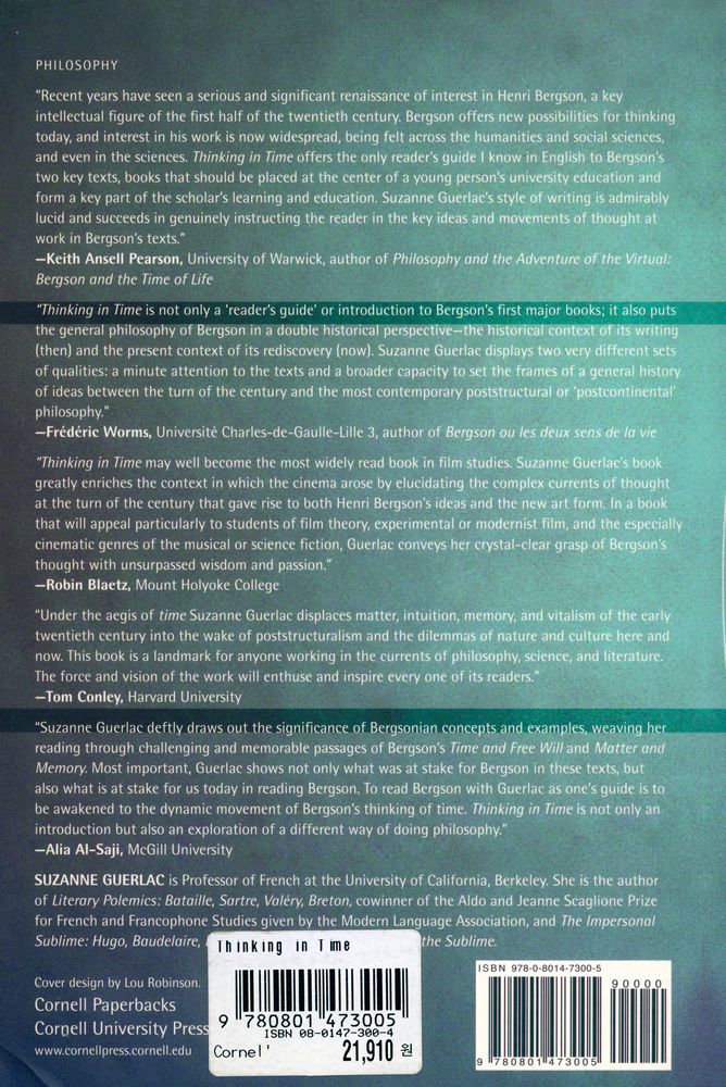 『Thinking in time : an introduction to Henri Bergson』 3