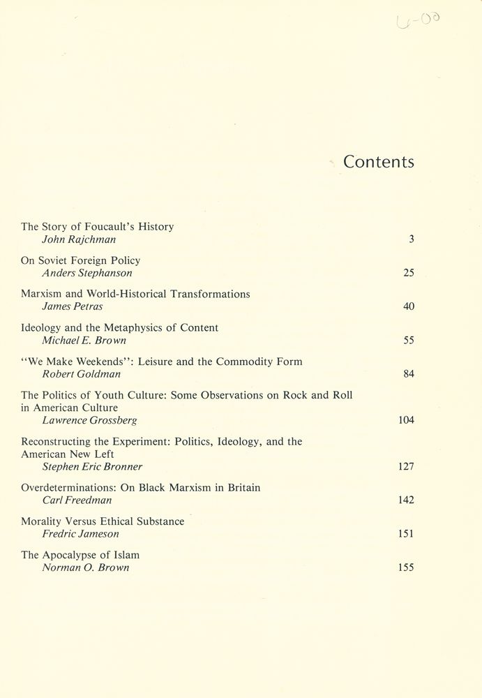 『SOCIAL TEXT』 8 WINTER 1983/1984 2