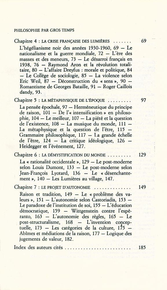 『PHILOSOPHIE PAR GROS TEMPS』 3