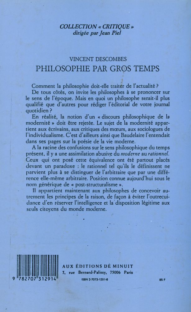『PHILOSOPHIE PAR GROS TEMPS』 4