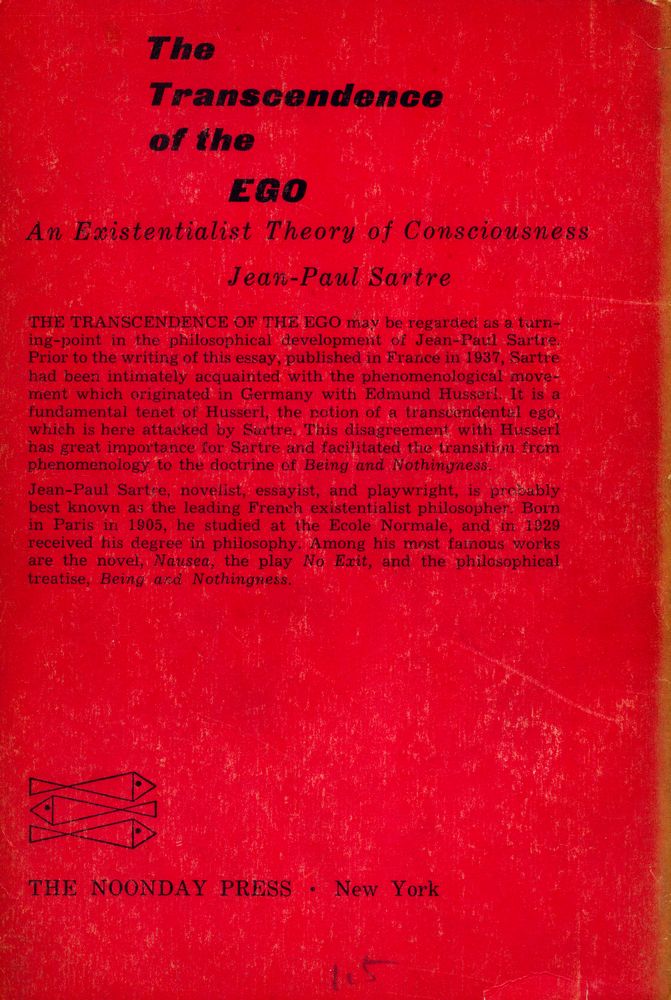 『The Transcendence of the EGO : An Existentialist Theory of Consciousness』 3