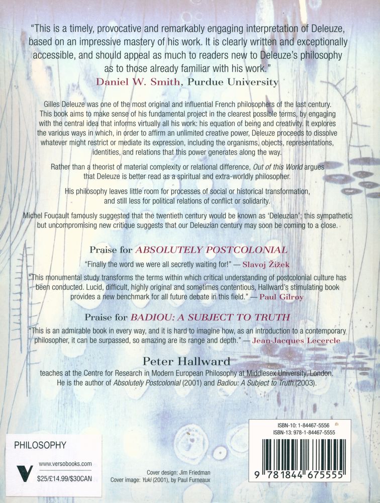 『out of this WORLD : Deleuze AND THE PHILOSOPHY OF CREATION』 3