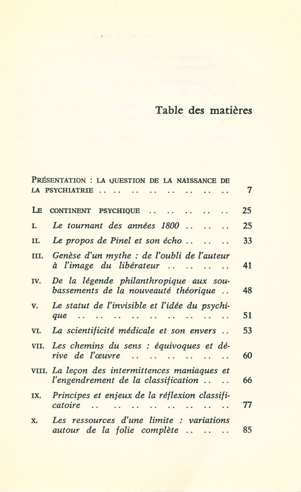 『Le sujet de la folie : naissance de la psychiatrie』 2