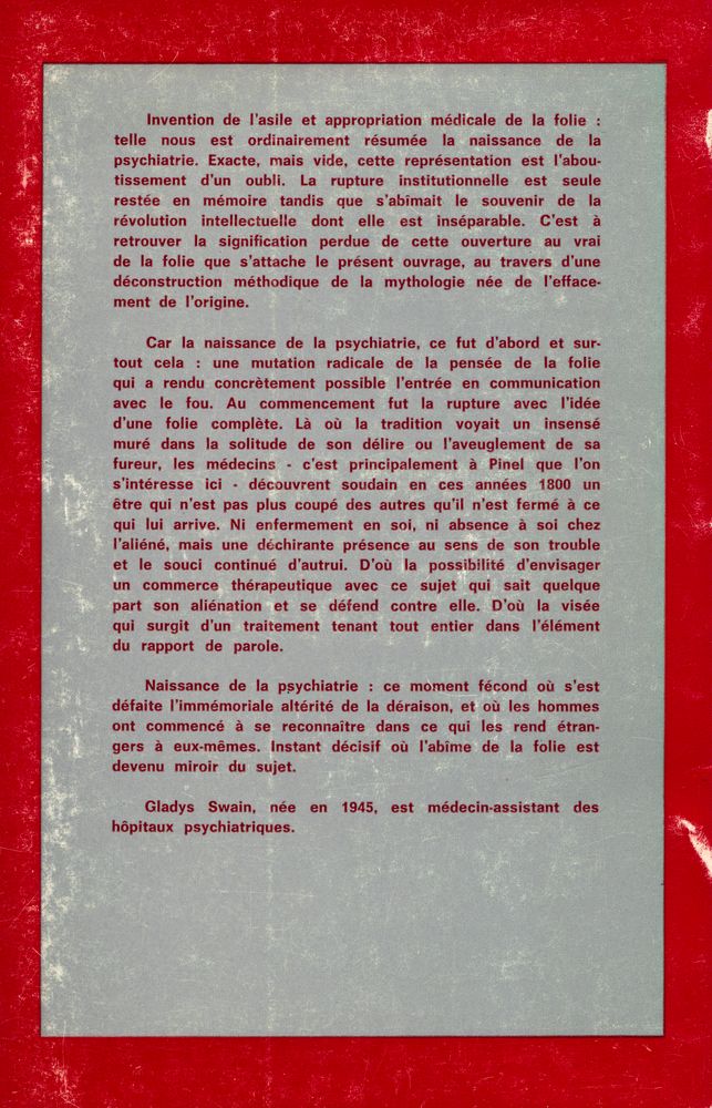 『Le sujet de la folie : naissance de la psychiatrie』 4