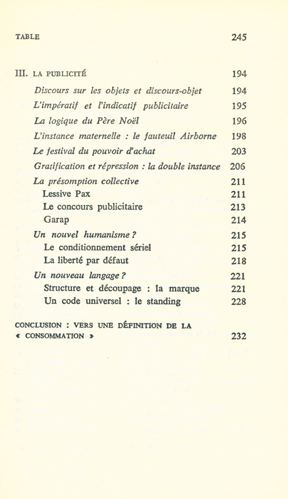 『LE SYSTÉME DES OBJETS : La consommation des signes』 6