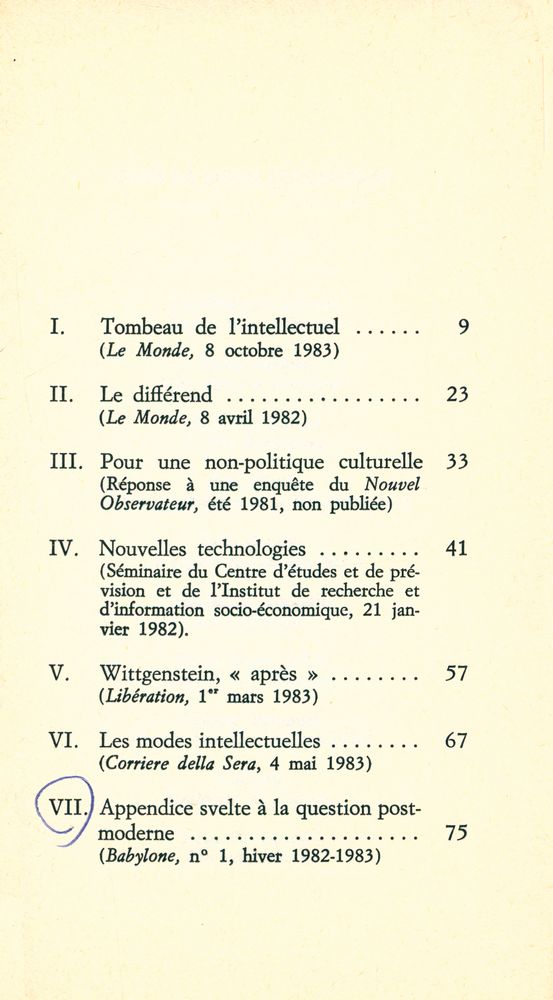 『Tombeau de l'intellectuel et autres papiers』 2