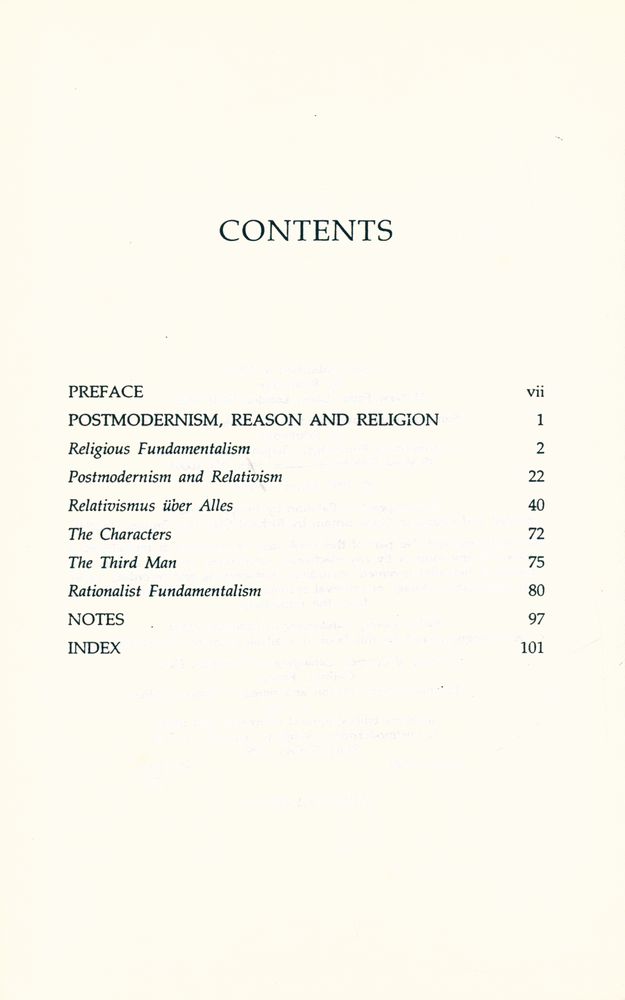 『Postmodernism, reason and religion』 2