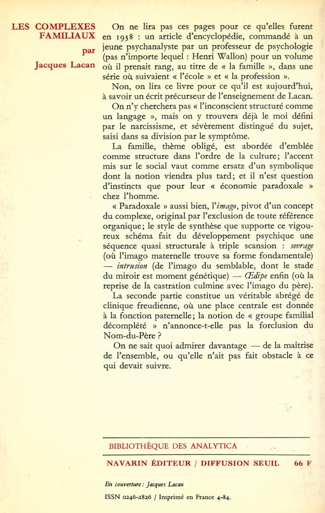 『Les complexes familiaux』 3