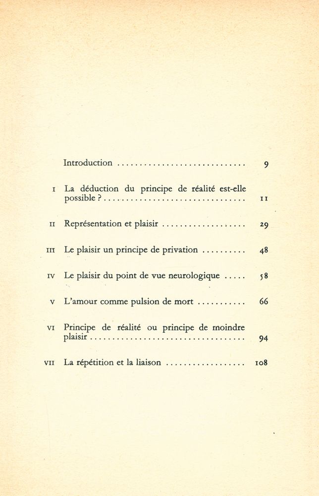 『L'échec du principe du plaisir』 2