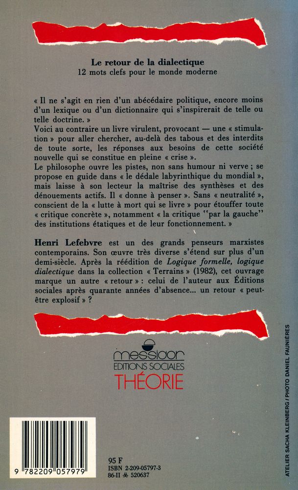 『LE RETOUR DE LA DIALECTIQUE : 12 mots clefs pour le monde moderne』 4