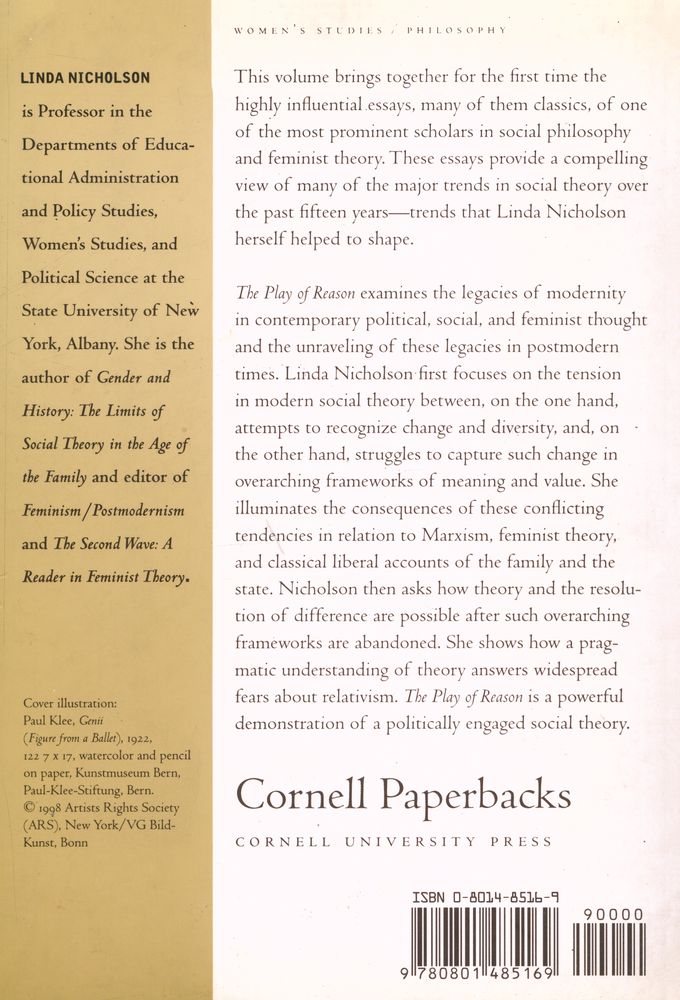 『The play of reason : modernism, postmodernism, and feminism』 3