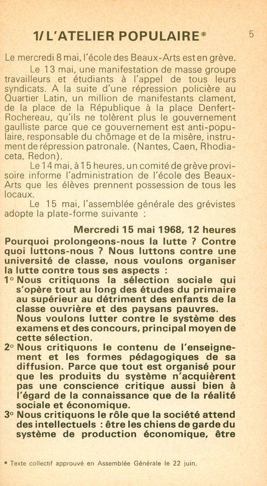 『ATELIER POPULAIRE : PRÉSENTÉ PAR LUI - MÊME 87 affiches de mai - juin 1968』 2