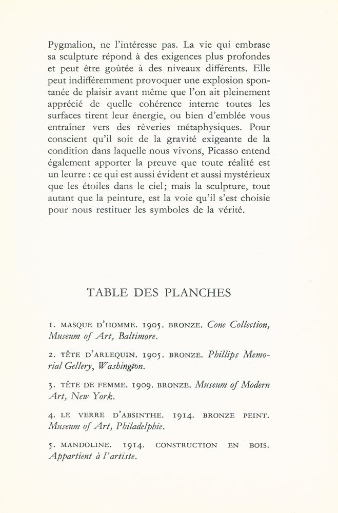 『Picasso : SCULPTURES』 2