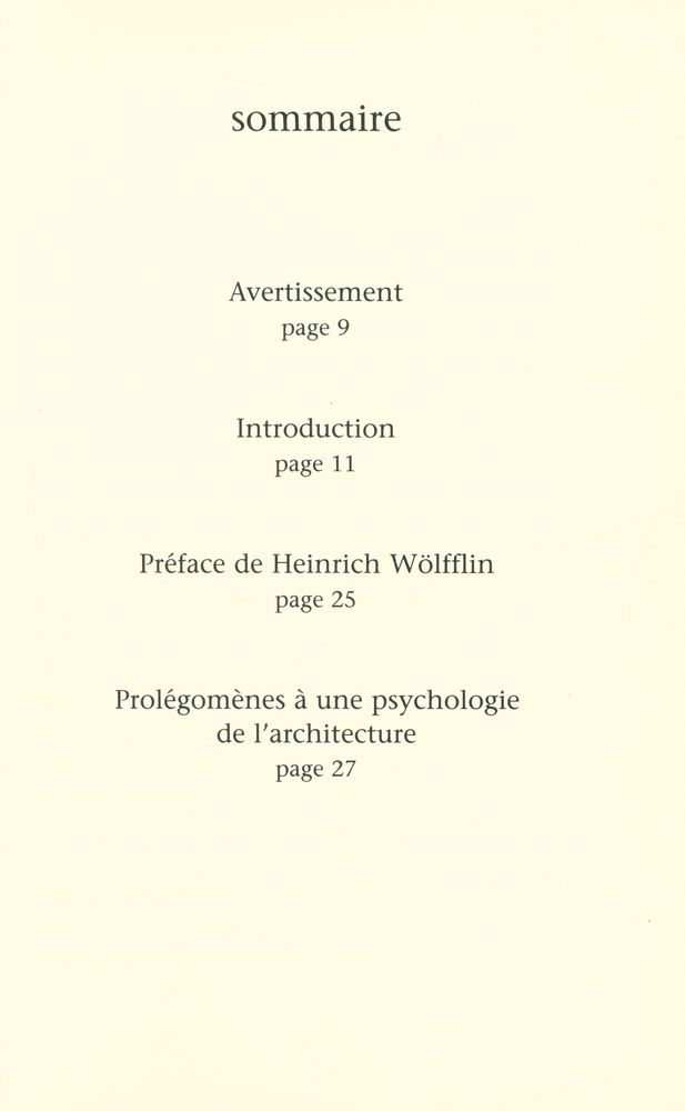 『Prolégomènes à une psychologie de l'architecture』 2