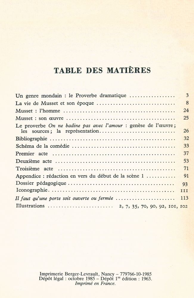 『ON NE BADINE PAS AVEC L'AMOUR : IL FAUT QU'UNE PORTE SOIT OUVERTE OU FERMÉE』 2