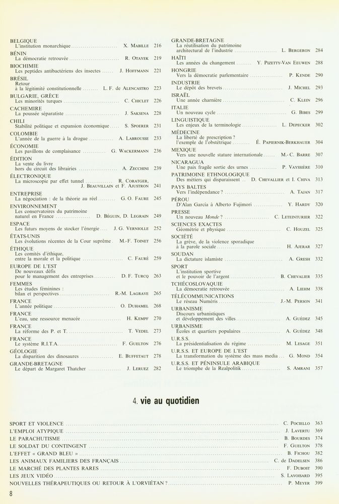 『Encyclopædia UNIVERSALIS : UNIVERSALIA 1991 : La politique, les connaissances, la culture en 1990』 3