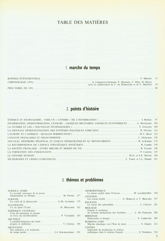 『Encyclopædia UNIVERSALIS : UNIVERSALIA 1992 : La politique, les connaissances, la culture en 1991』 2