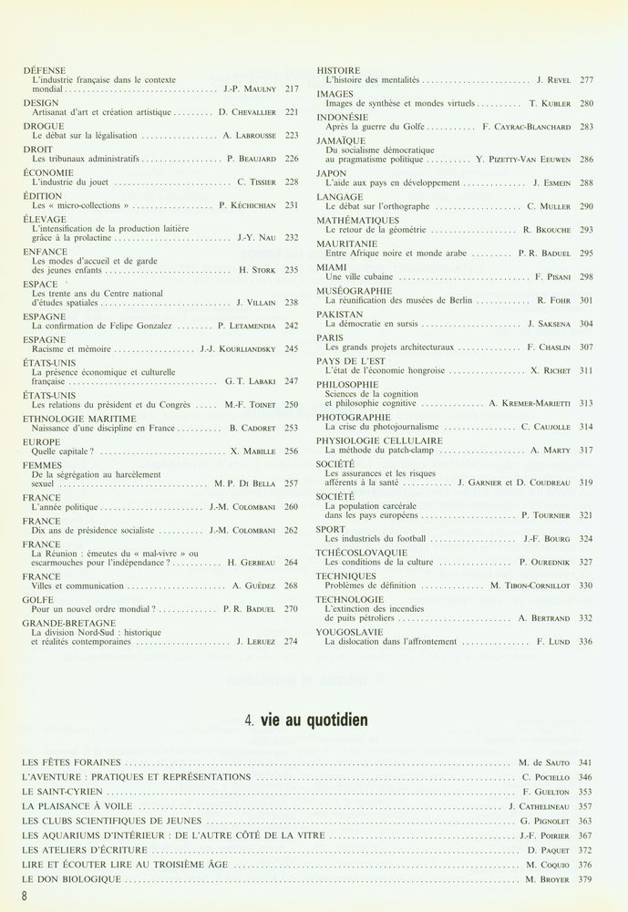 『Encyclopædia UNIVERSALIS : UNIVERSALIA 1992 : La politique, les connaissances, la culture en 1991』 3