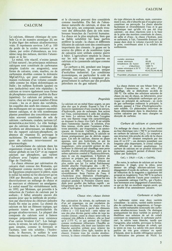 『ENCYCLOPÆDIA UNIVERSALIS - CORPUS 4 : CALCIUM - CLIMATOLOGIE』 3