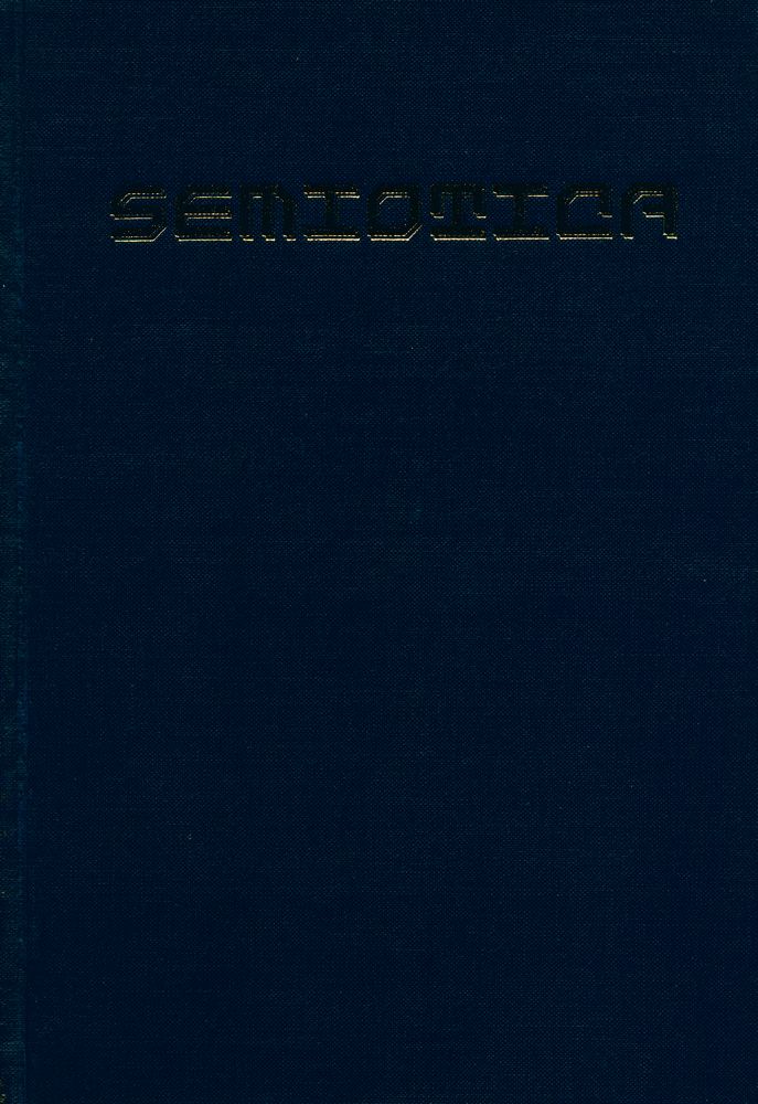 『SEMIOTICA』 1984 Volume 48 - 1/2 1