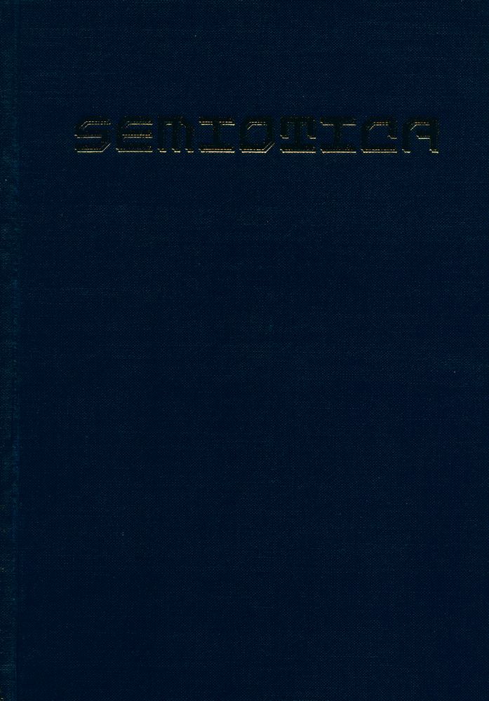 『SEMIOTICA』 1984 Volume 49 - 1/2 1