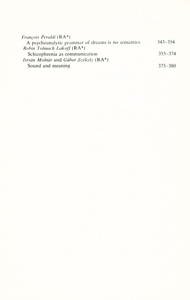『SEMIOTICA』 1981 Volume 34 - 1/2 5