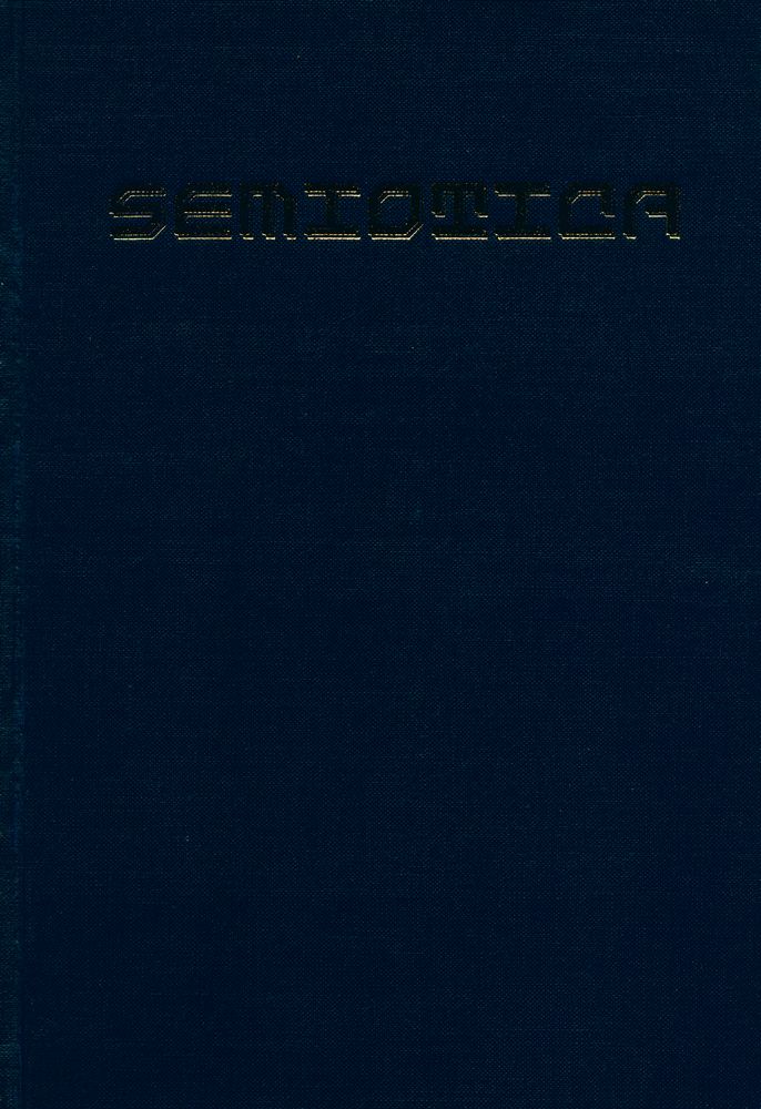 『SEMIOTICA』 1987 Volume 65 - 1/2 1