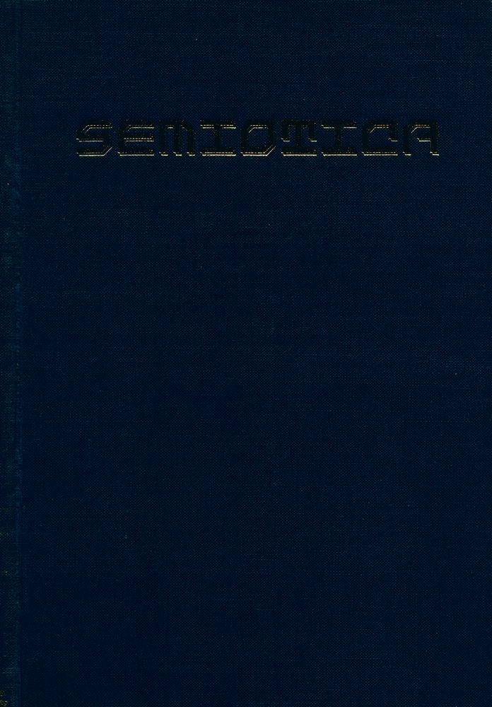 『SEMIOTICA』 1984 Volume 51 - 1/3 1