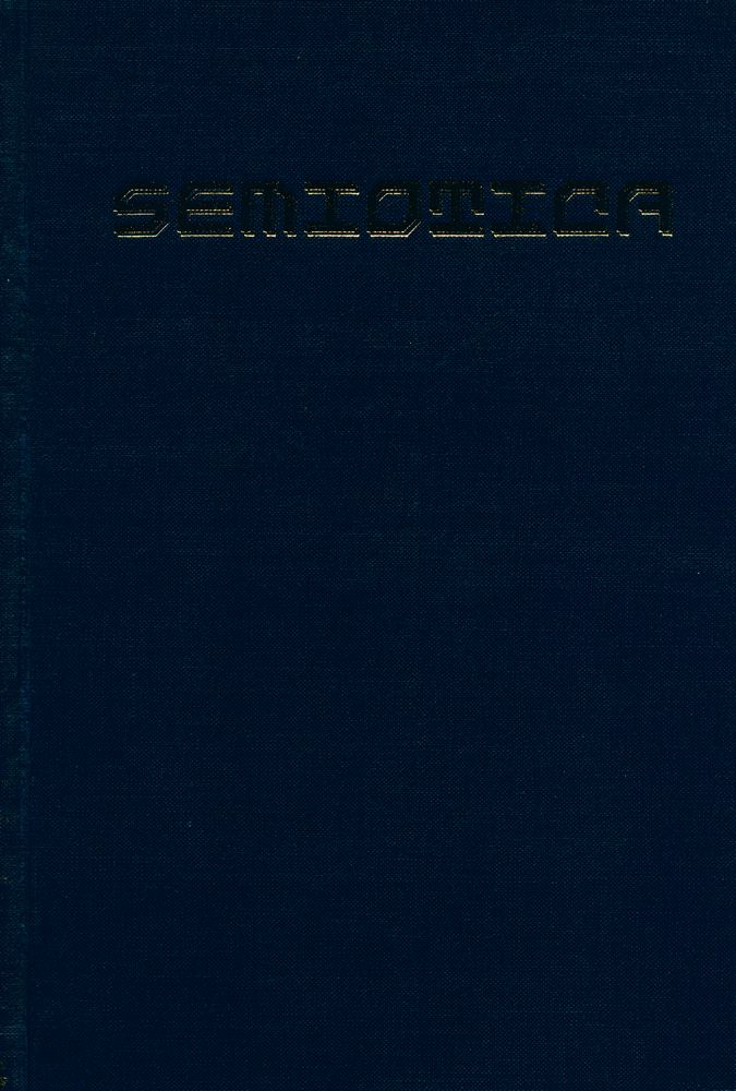 『SEMIOTICA』 1984 Volume 52 - 1/2 1