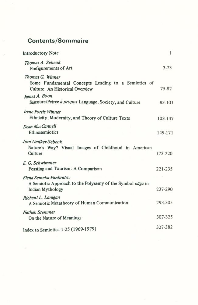 『SEMIOTICA』 Volume 27 4