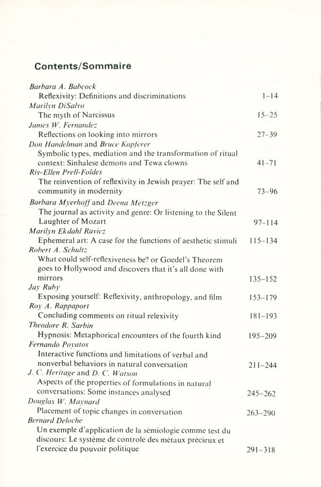 『SEMIOTICA』 1980 Volume 30 - 1/2 4