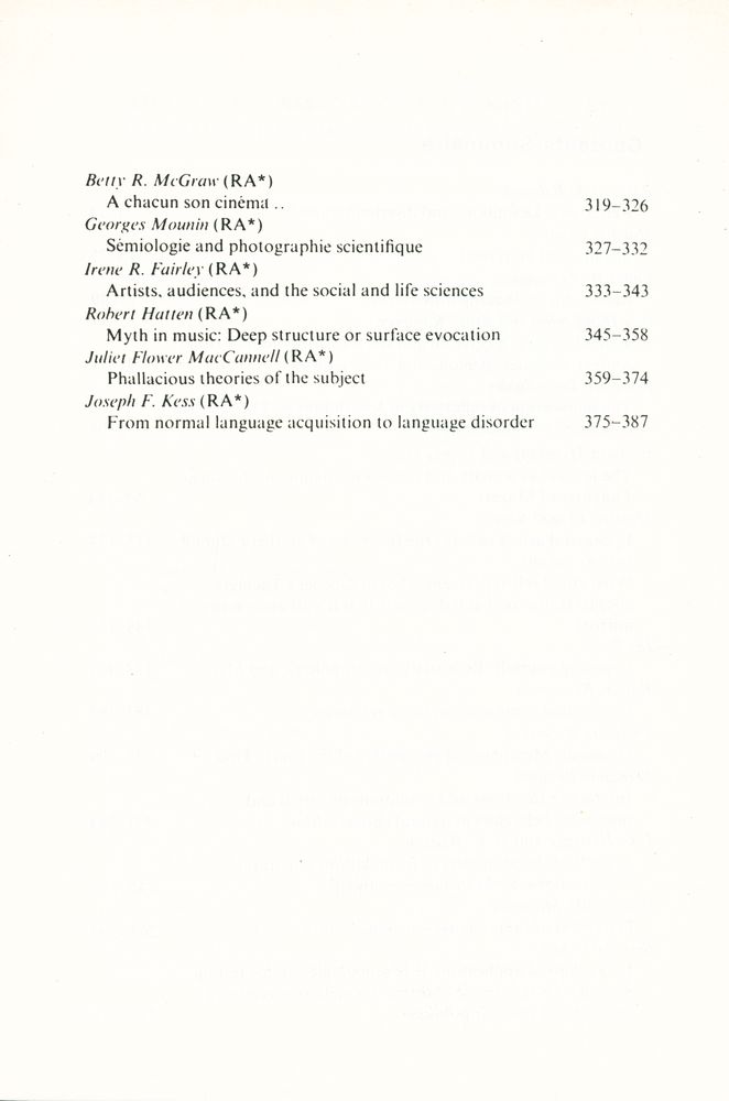 『SEMIOTICA』 1980 Volume 30 - 1/2 5