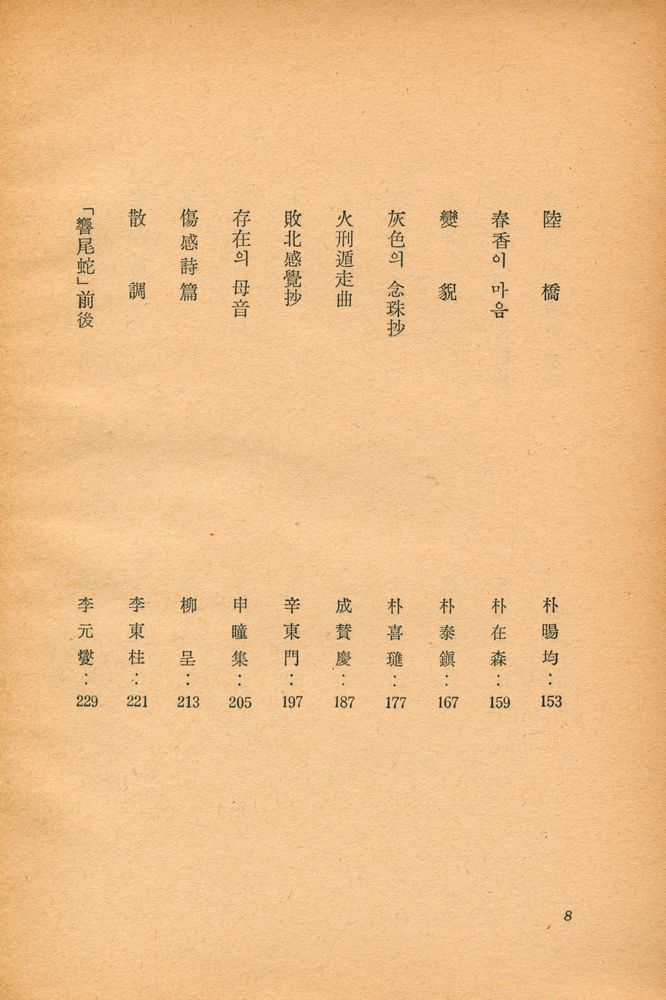 『韓國戰後問題詩集 : 世界戰後文學全集 8(한국전후문제시집 : 세계전후문학전집 8)』 4