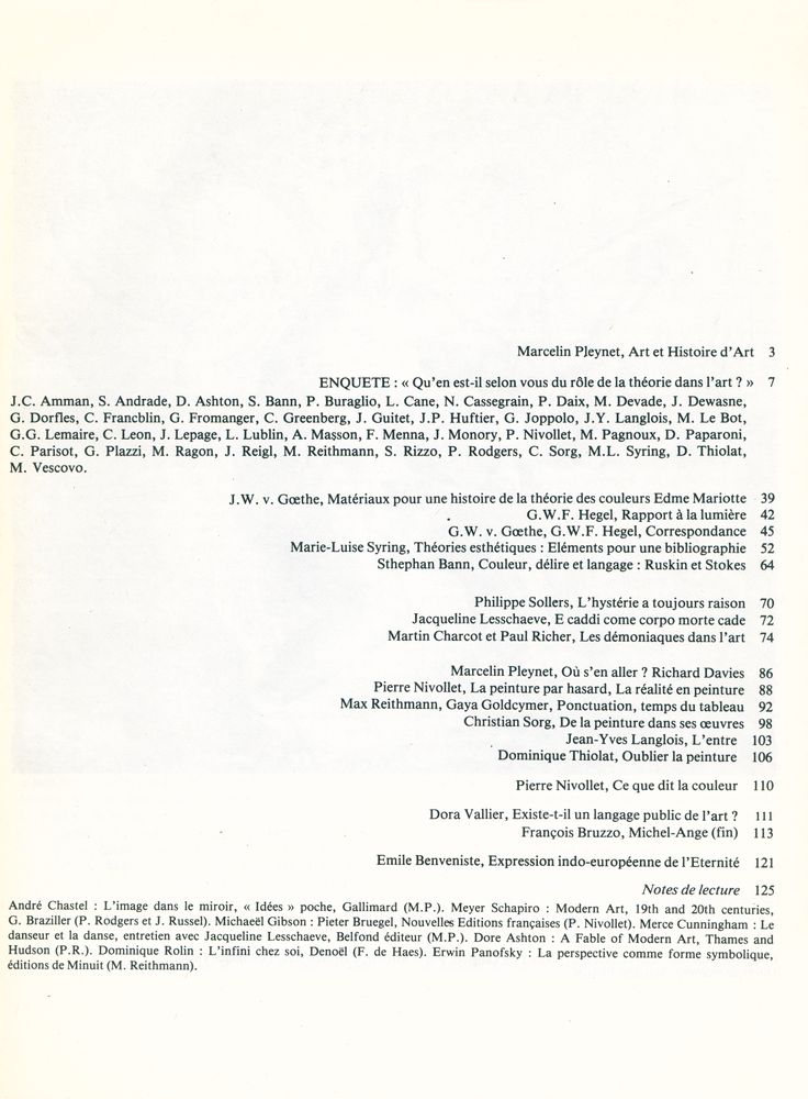 『DOCUMENTS SUR ART THEORIE ET HISTOIRE D'ART』  SEPTEMBRE 1980 2