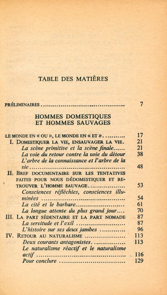『HOMMES DOMESTIQUES ET HOMMES SAUVAGES』 2