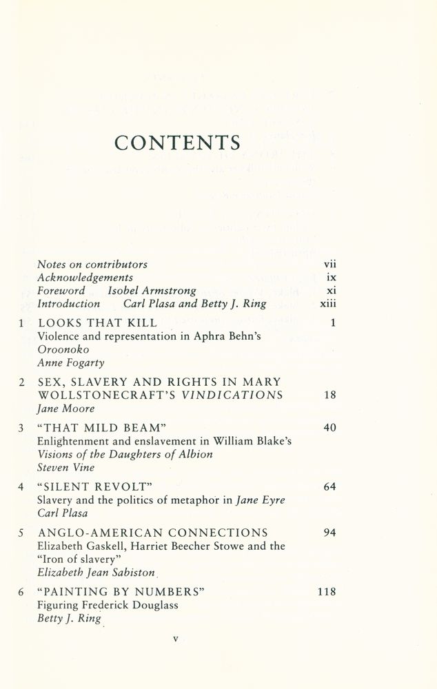 『The Discourse of Slavery : Aphra Behn to Toni Morrison』 2