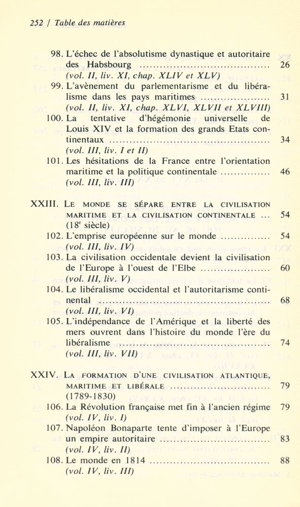 『panorama de l'histoire universelle du XVIe au XXe siècle』