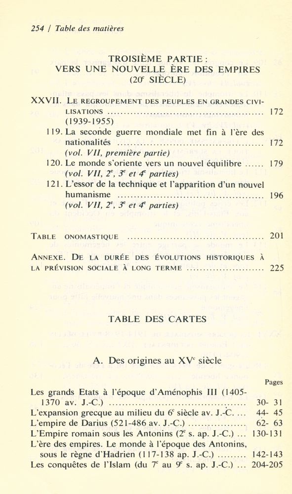 『panorama de l'histoire universelle du XVIe au XXe siècle』