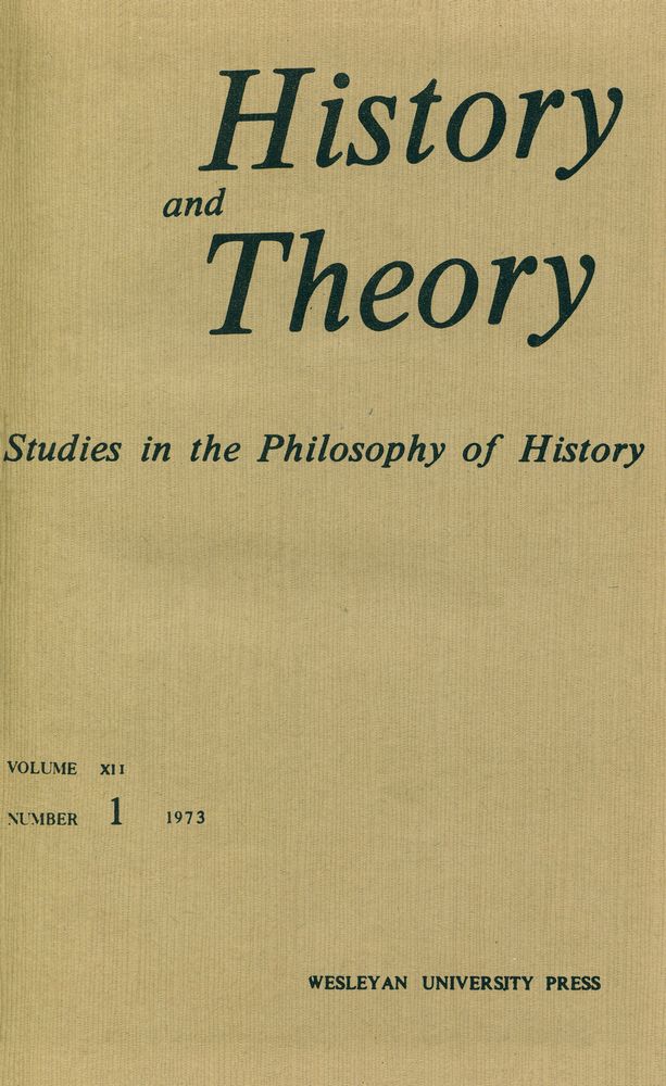 『History & Theory』 12, 1973(1 - 4) 1