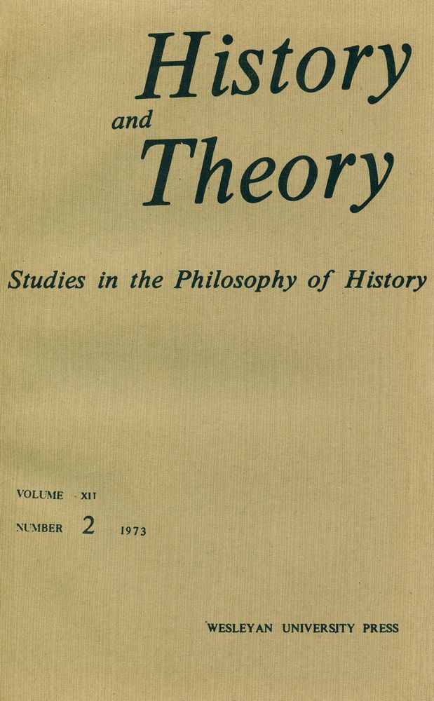 『History & Theory』 12, 1973(1 - 4) 3