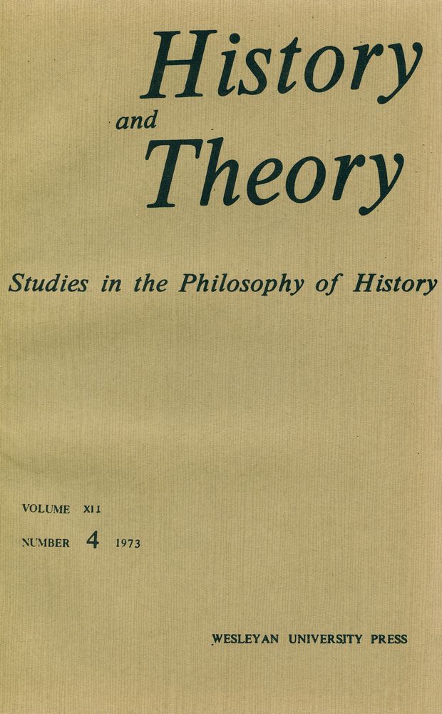 『History & Theory』 12, 1973(1 - 4) 7
